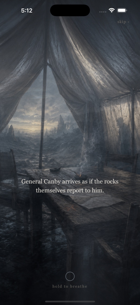 The peace tent, witnessed — cold open