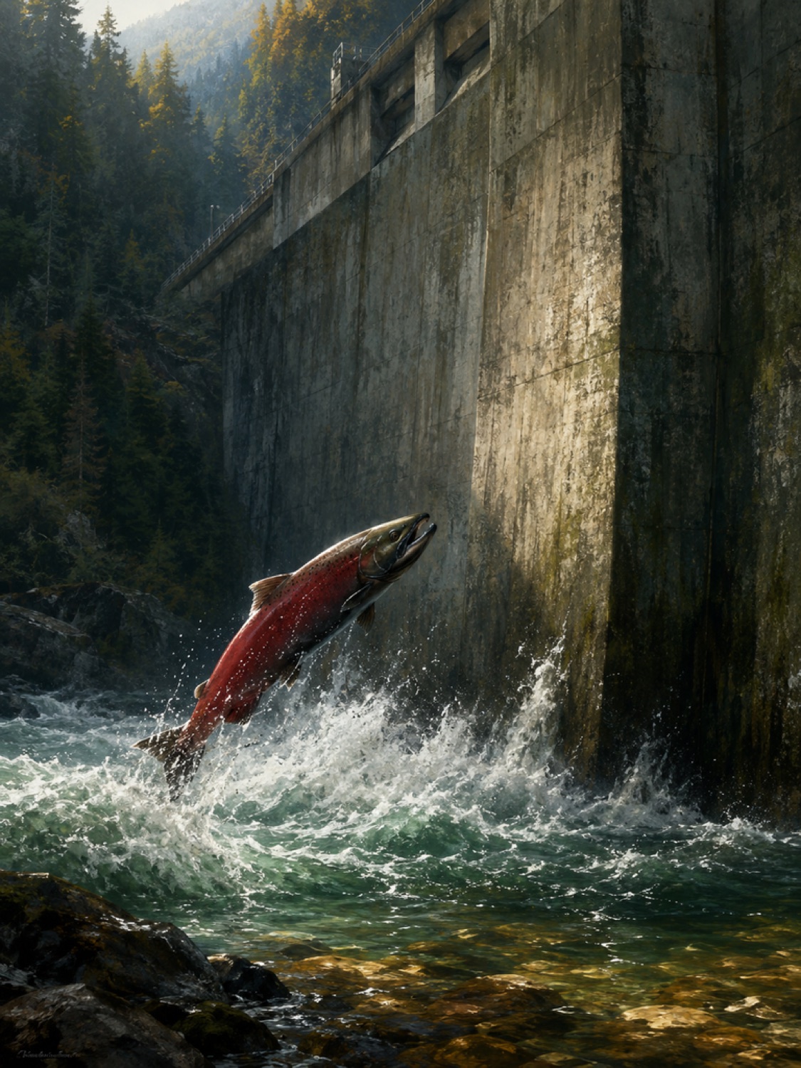 The dam on the river