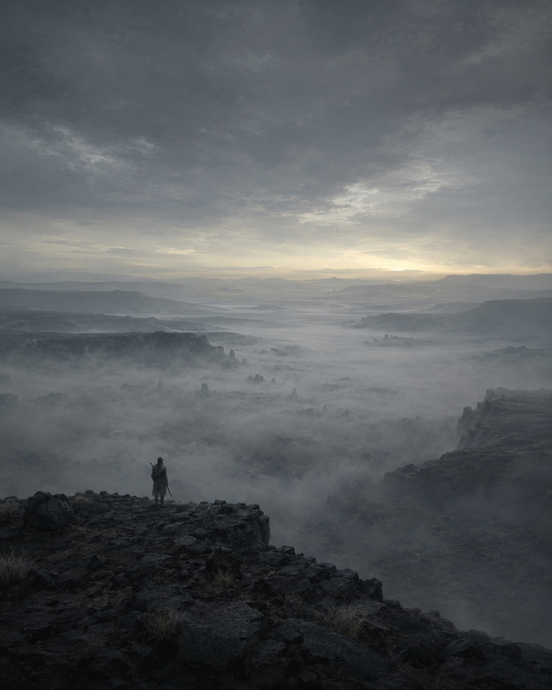 The lava beds at dawn